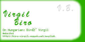virgil biro business card